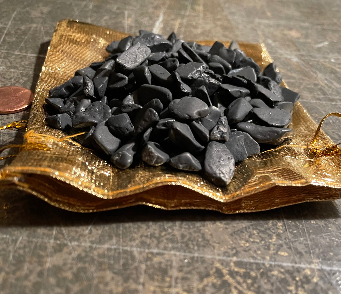 Shungite—Small Bag of Raw Shungite. 3.5 Oz— 4 Oz this current shipment is smaller chips