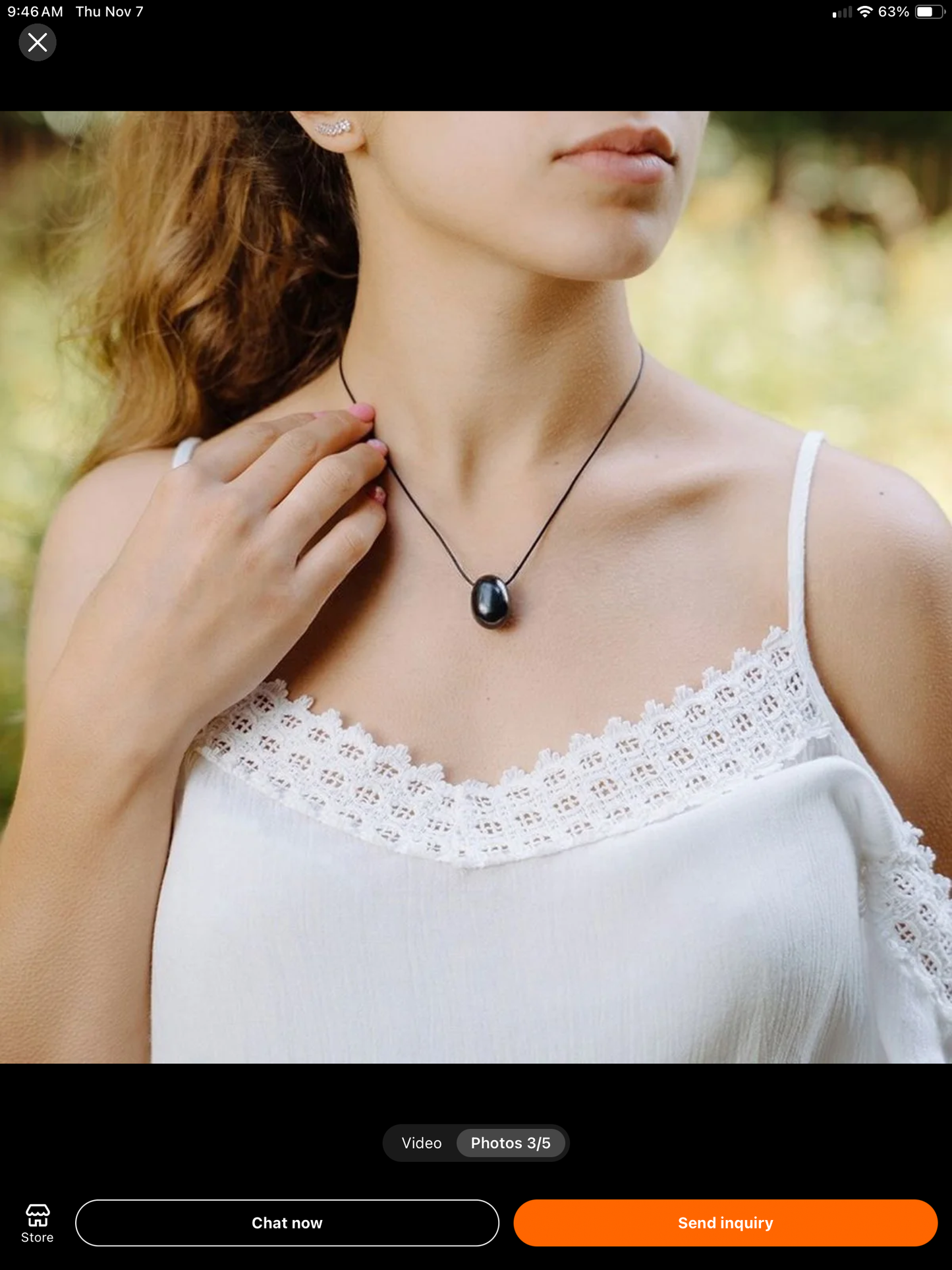 Karelian Shungite-The Drop Pendant