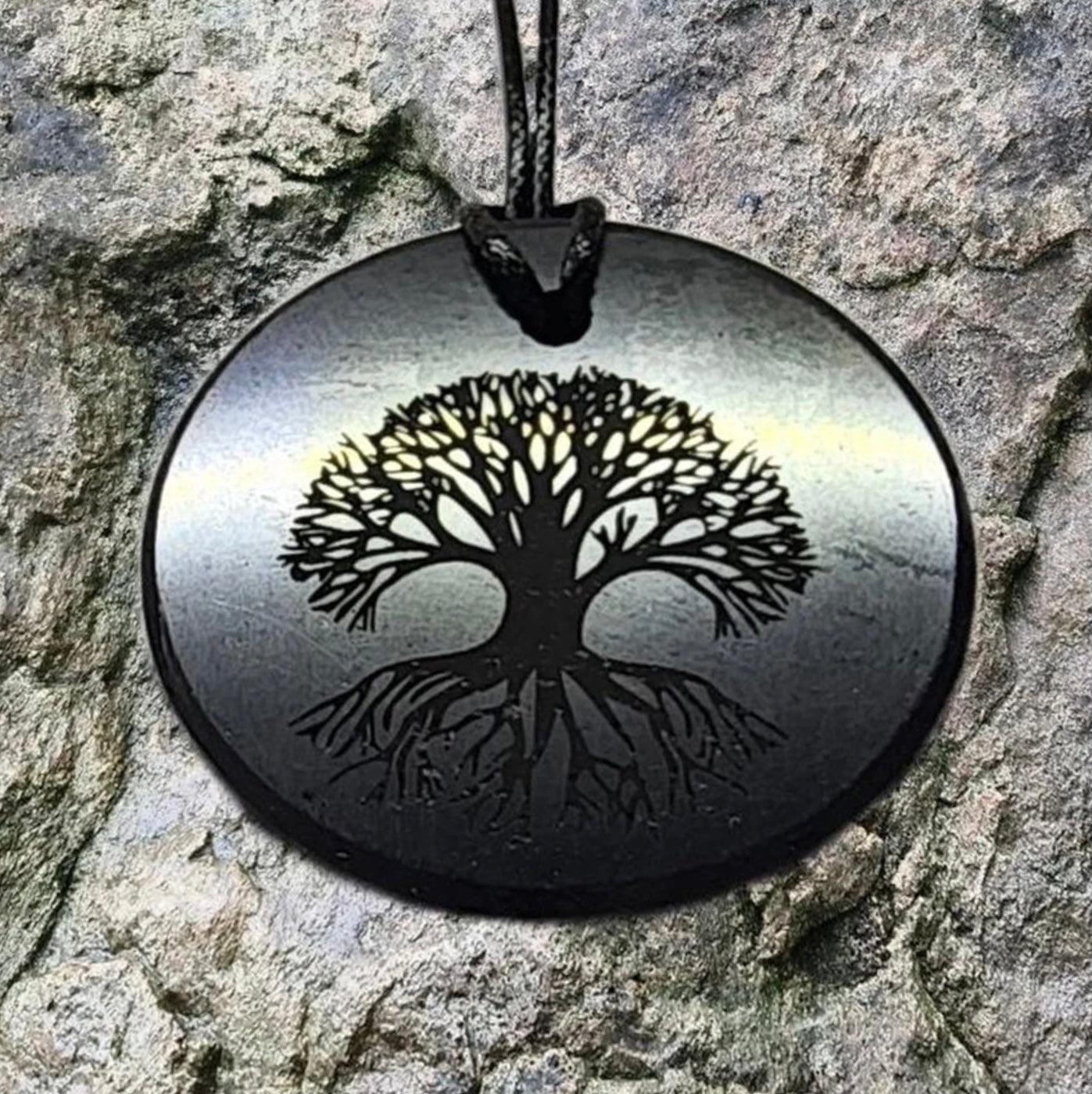 Karelian Shungite - Ancient Tree Of Life Pendant