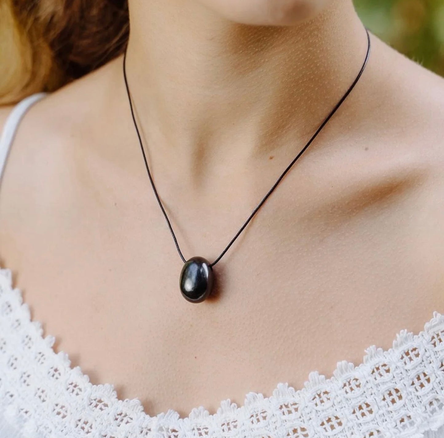 Karelian Shungite-The Drop Pendant