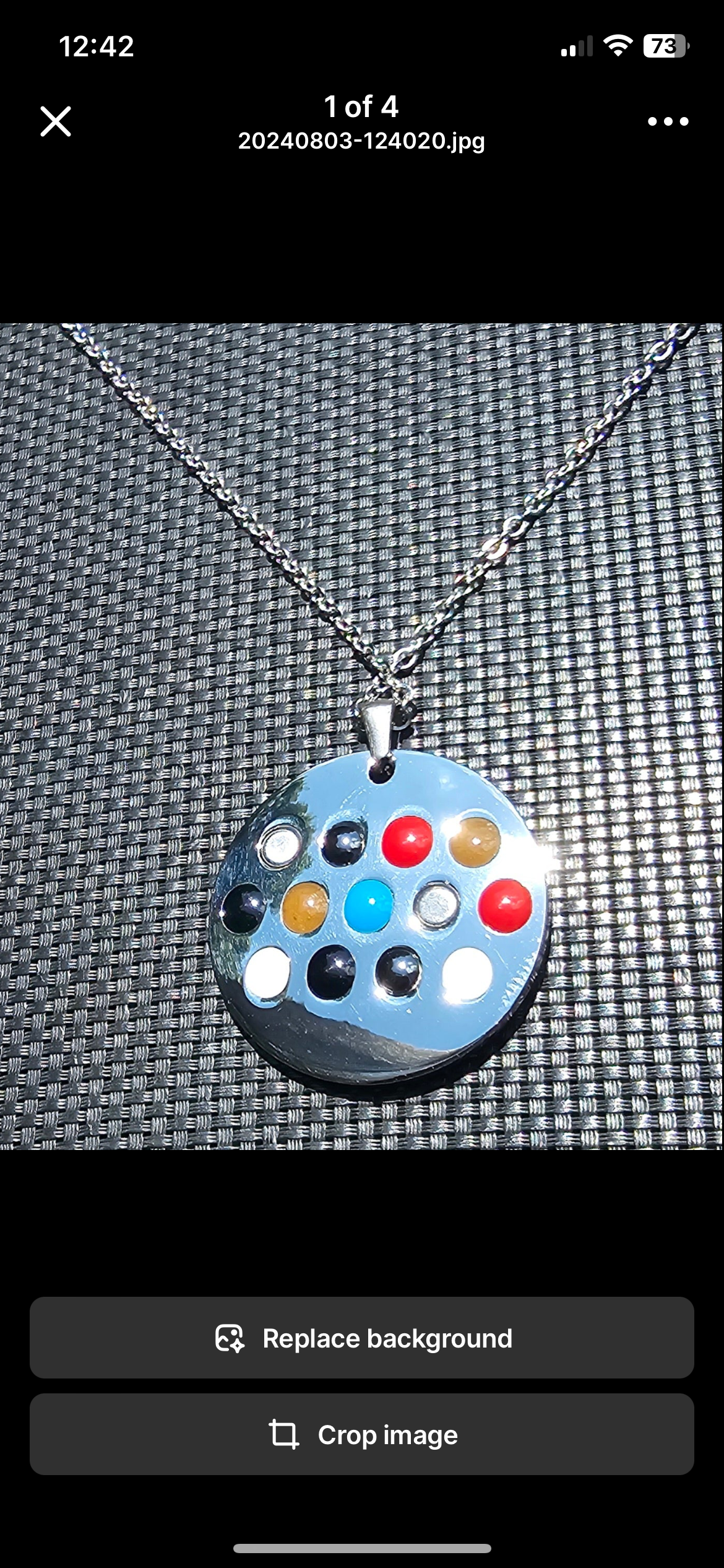 Quantum Black Stone - Silver (small)