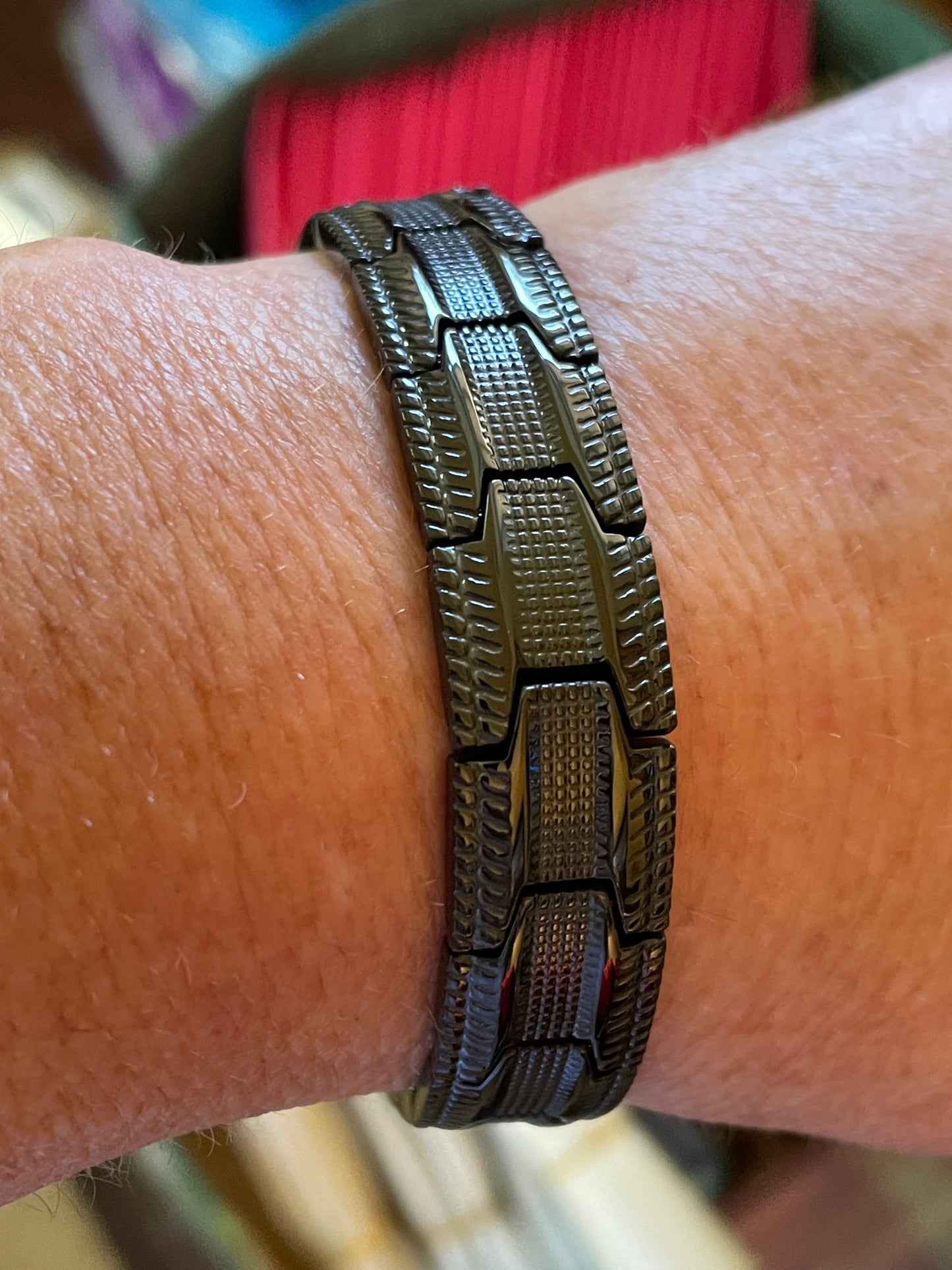 Bracelet-Large Black Scalar Energy Bracelet✨