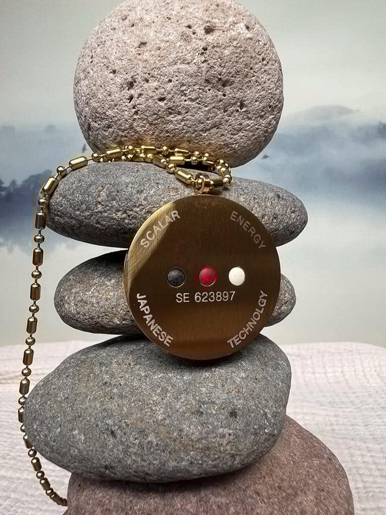Swirl Scalar Energy Pendant Gold