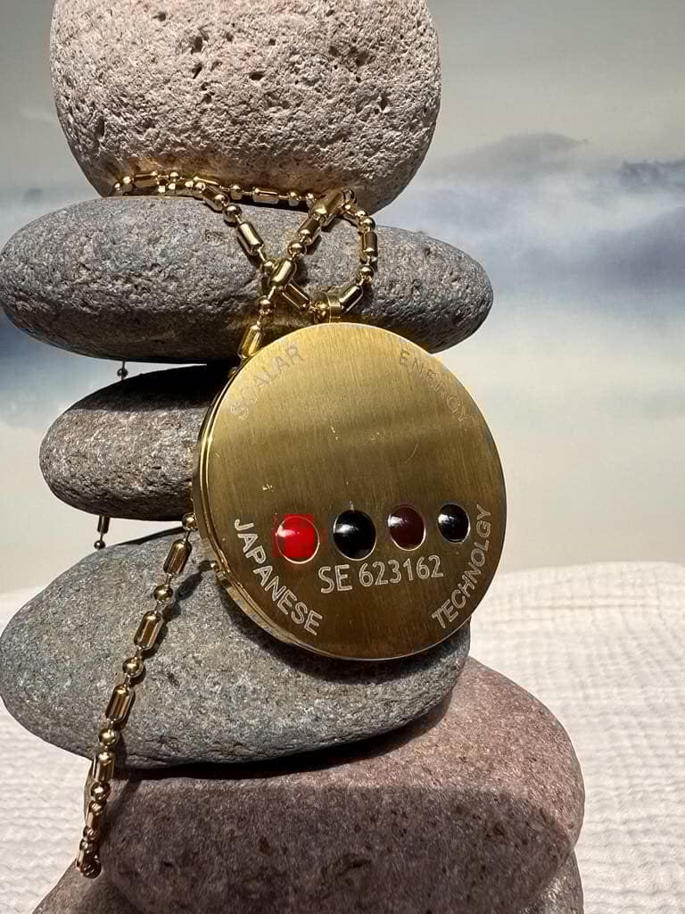 Rain Drop - Concentric Scalar Energy Pendant with Magnet Gold