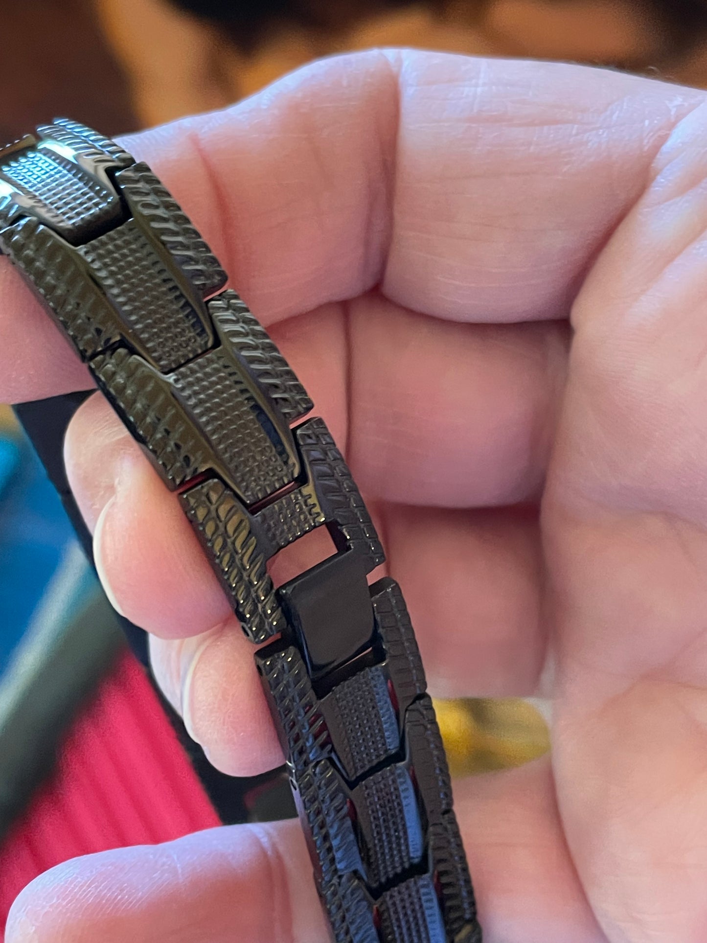 Bracelet-Large Black Scalar Energy Bracelet✨