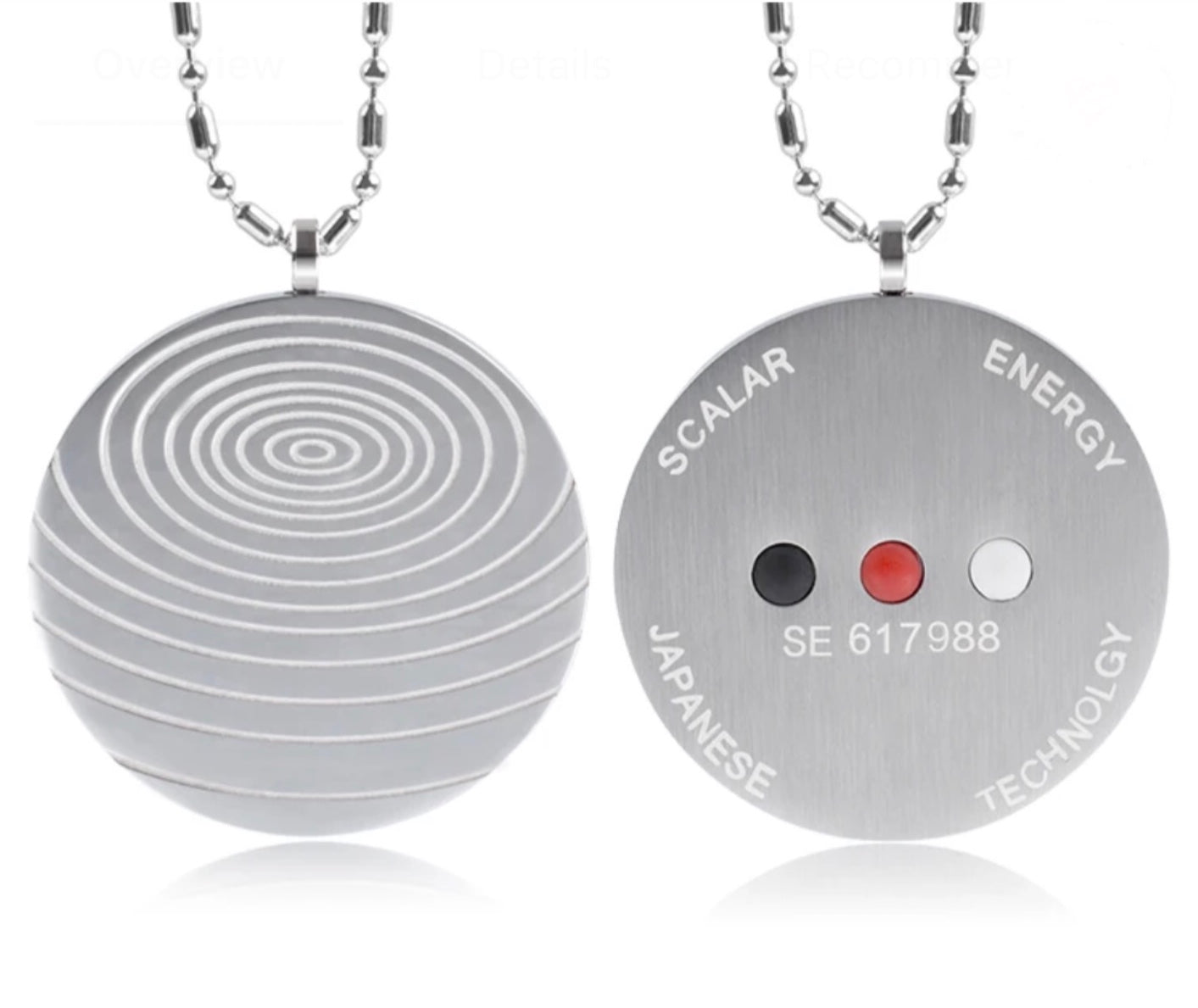Swirl Scalar Energy Pendant Silver
