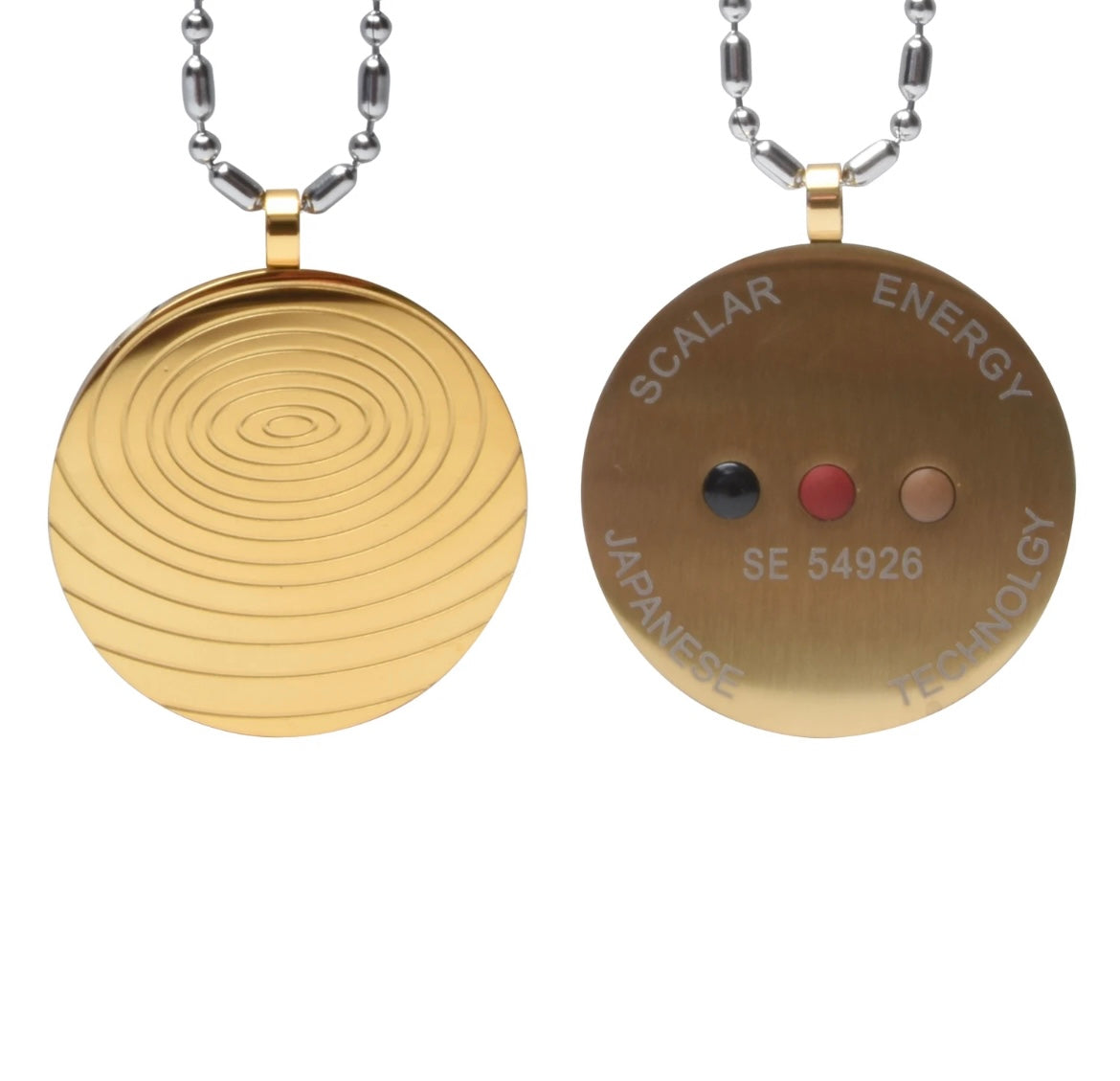 Swirl Scalar Energy Pendant Gold