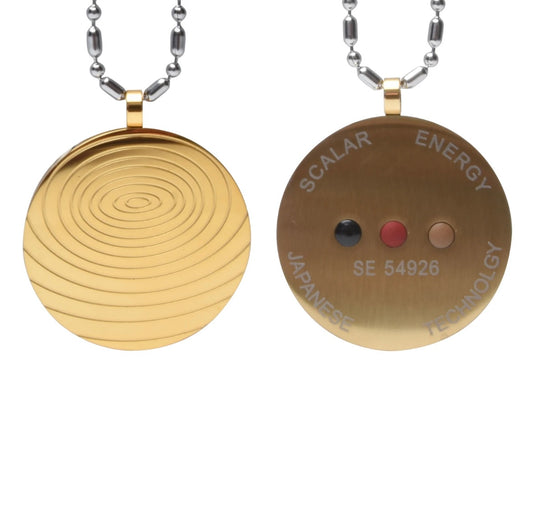 Swirl Scalar Energy Pendant Gold