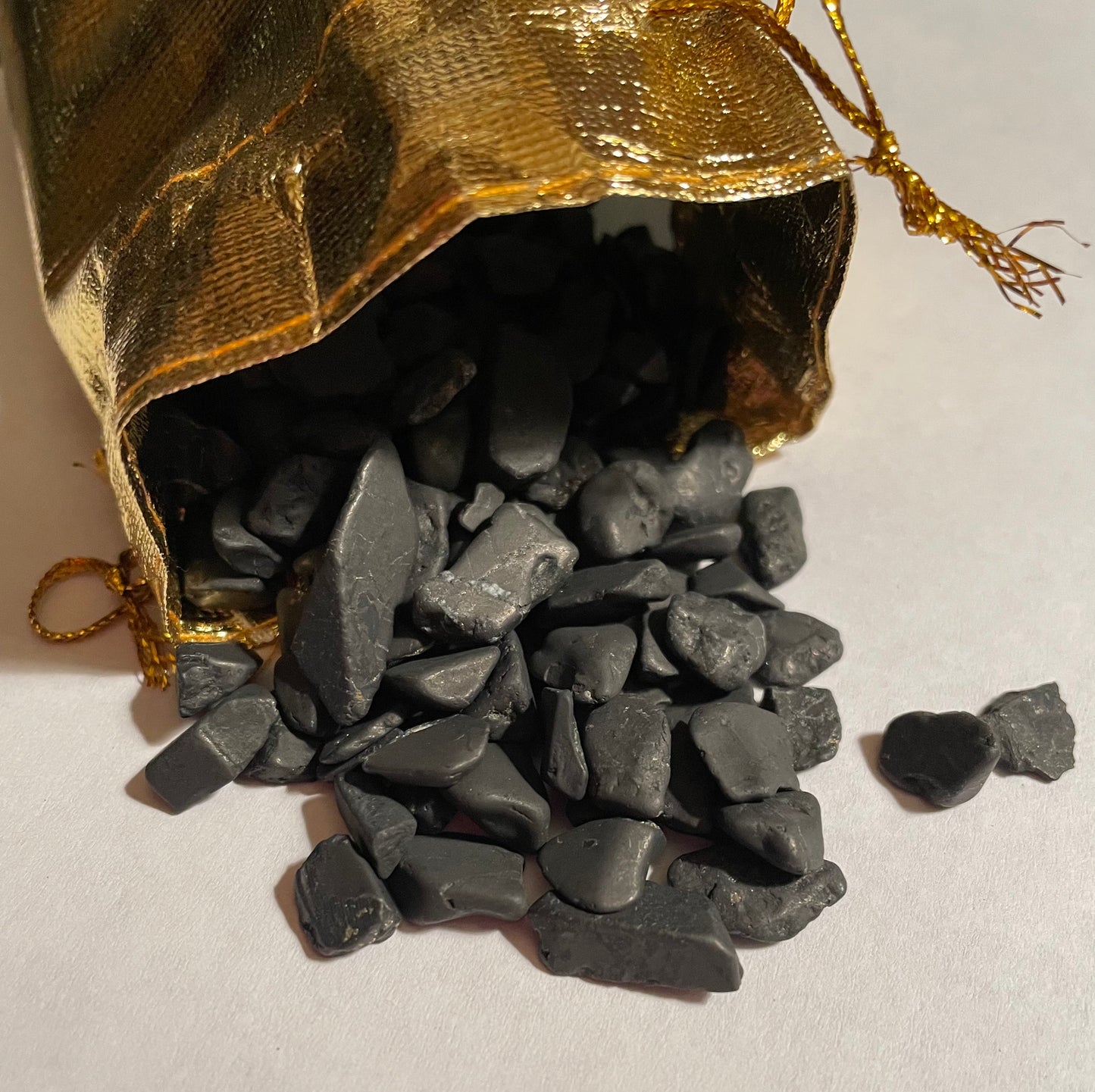 Shungite—Small Bag of Raw Shungite. 3.5 Oz— 4 Oz this current shipment is smaller chips