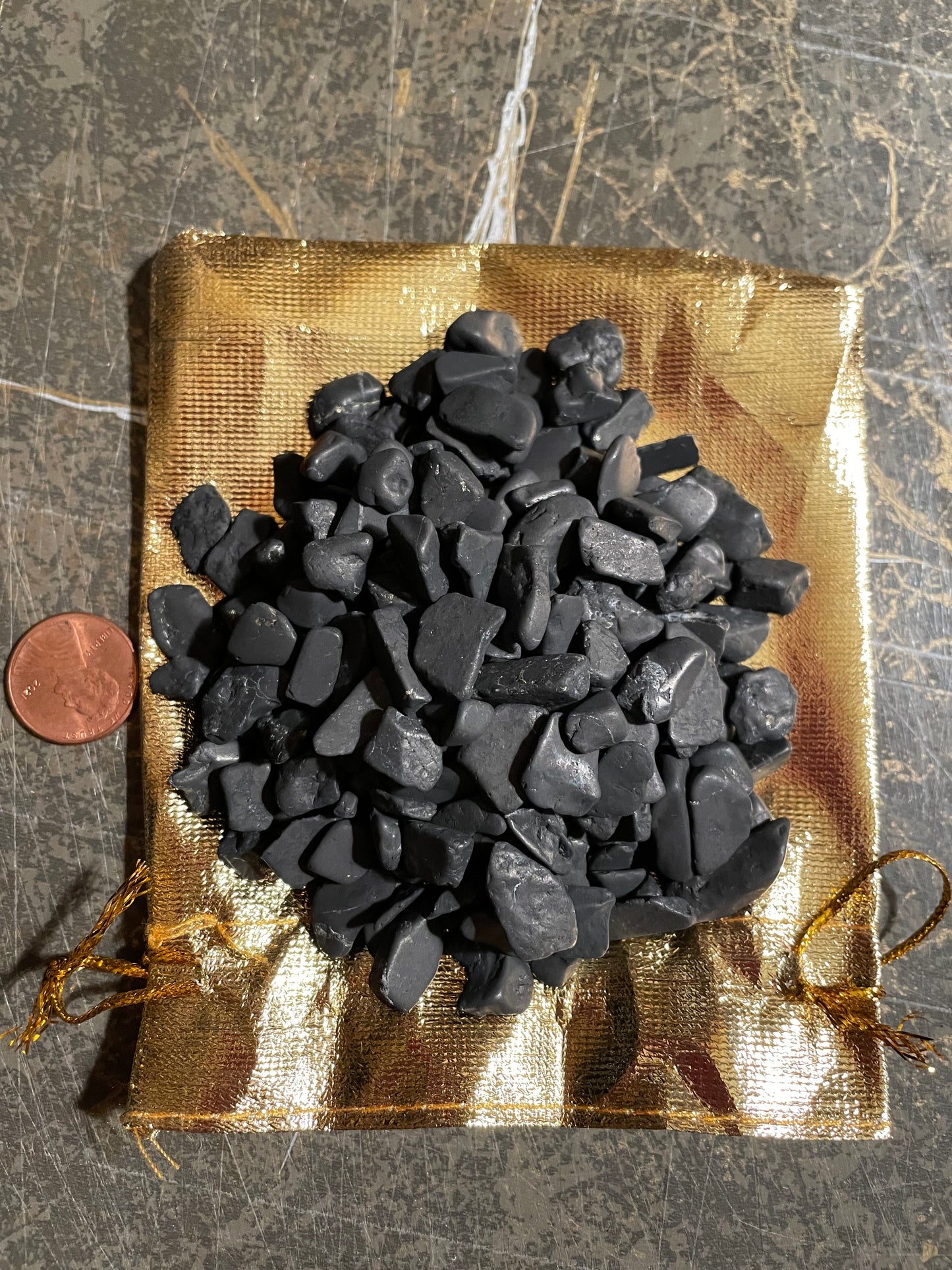 Shungite—Small Bag of Raw Shungite. 3.5 Oz— 4 Oz this current shipment is smaller chips