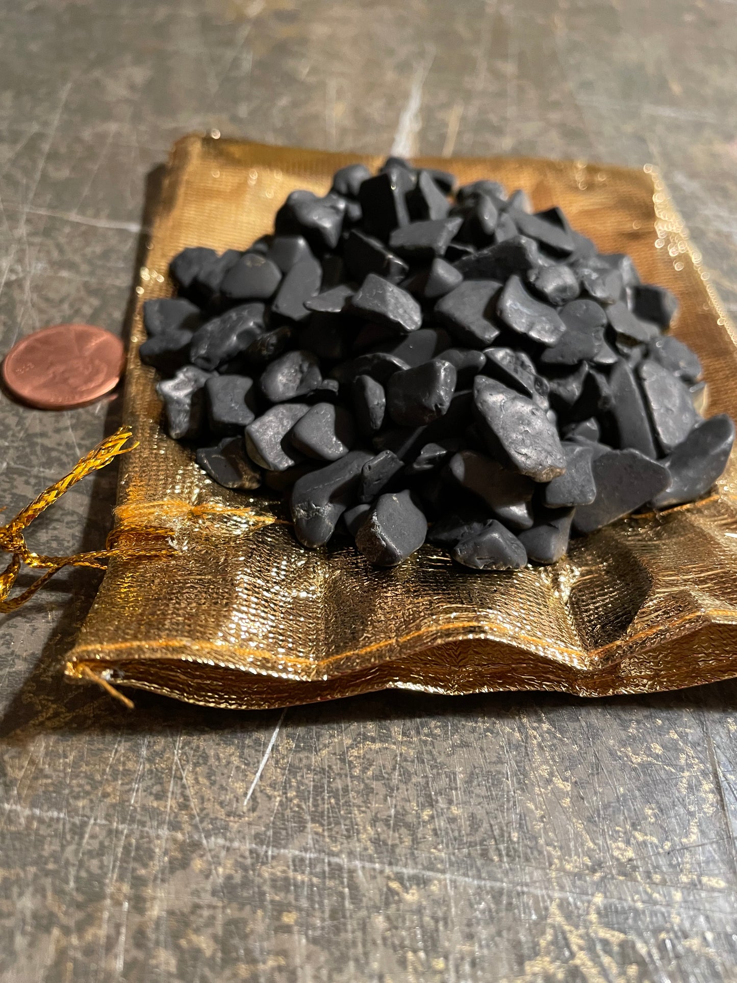 Shungite—Small Bag of Raw Shungite. 3.5 Oz— 4 Oz this current shipment is smaller chips